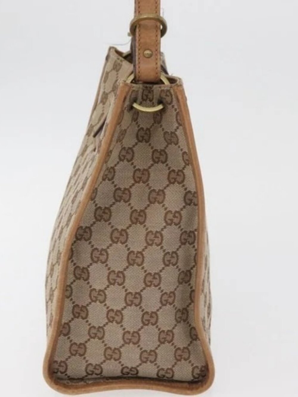 GUCCI GG Canvas Shoulder Bag Beige Gold 110292 Auth 182469 - Picture 4 of 16